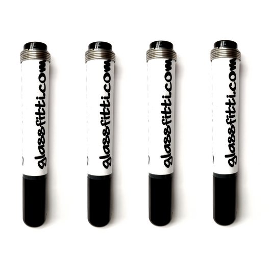Glassfitti Markers - All Black (Pack of 4)