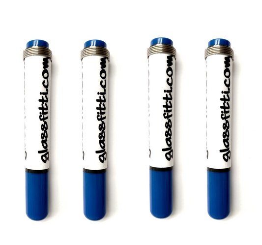 Glassfitti Markers - All Blue (Pack of 4)