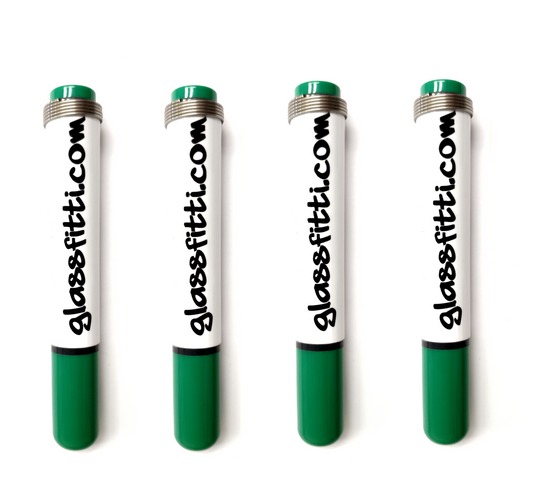 Glassfitti Markers - All Green (Pack of 4)