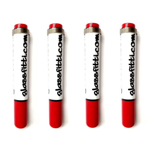 Glassfitti Markers - All Red (Pack of 4)